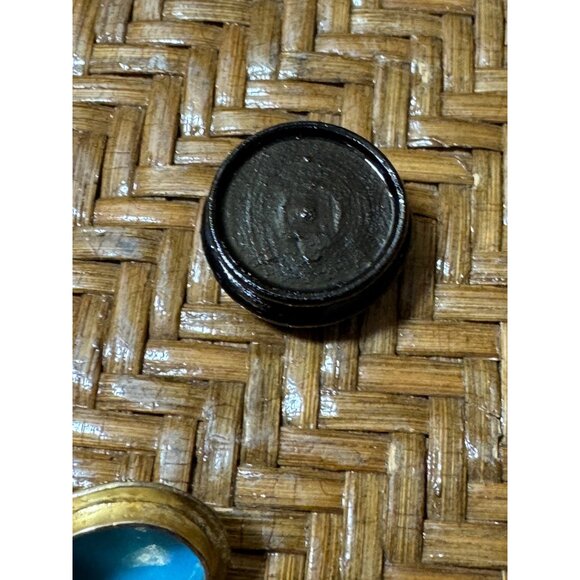 Miniature Cloisonné Enamel Teapot With Stand  Floral Design  Blue Interi… - Picture 6 of 11